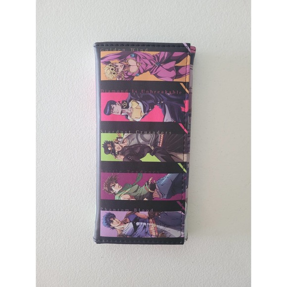 Japanese Anime Jojo's Bizarre Adventure Characters Rectangular Purse Wallet - Picture 2 of 5